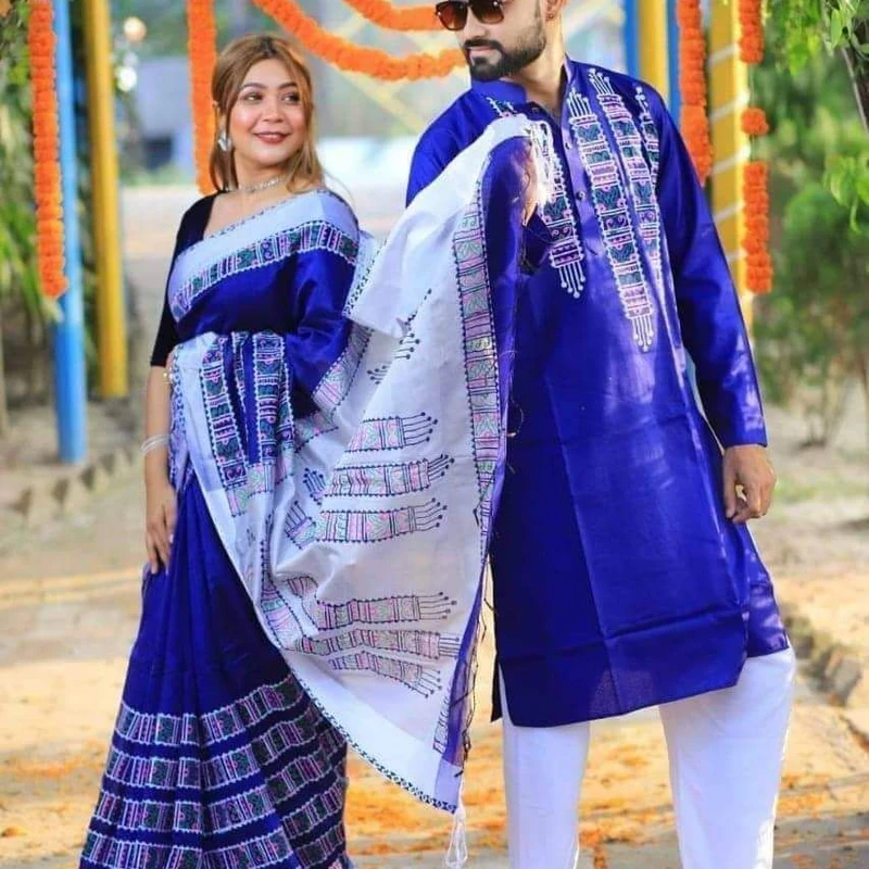 শাড়ি পাঞ্জাবি কাঁপল সেট (110)