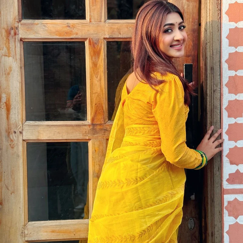 সেমি মসলিন শাড়ী + ব্লাউজ পিছ (কোড- 230) - Image 9