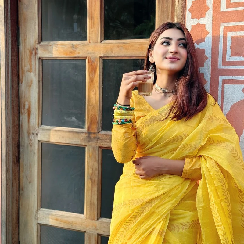 সেমি মসলিন শাড়ী + ব্লাউজ পিছ (কোড- 230) - Image 11