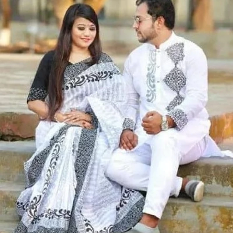 শাড়ি পাঞ্জাবি কাঁপল সেট (120)