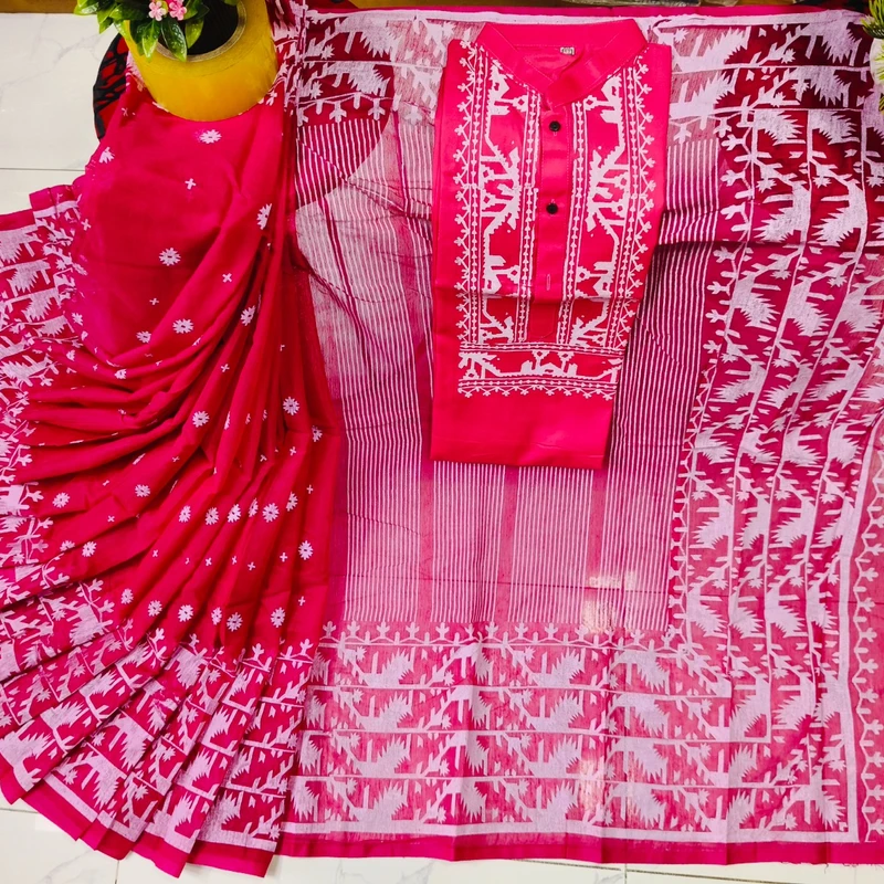 শাড়ি পাঞ্জাবি কাঁপল সেট (405)