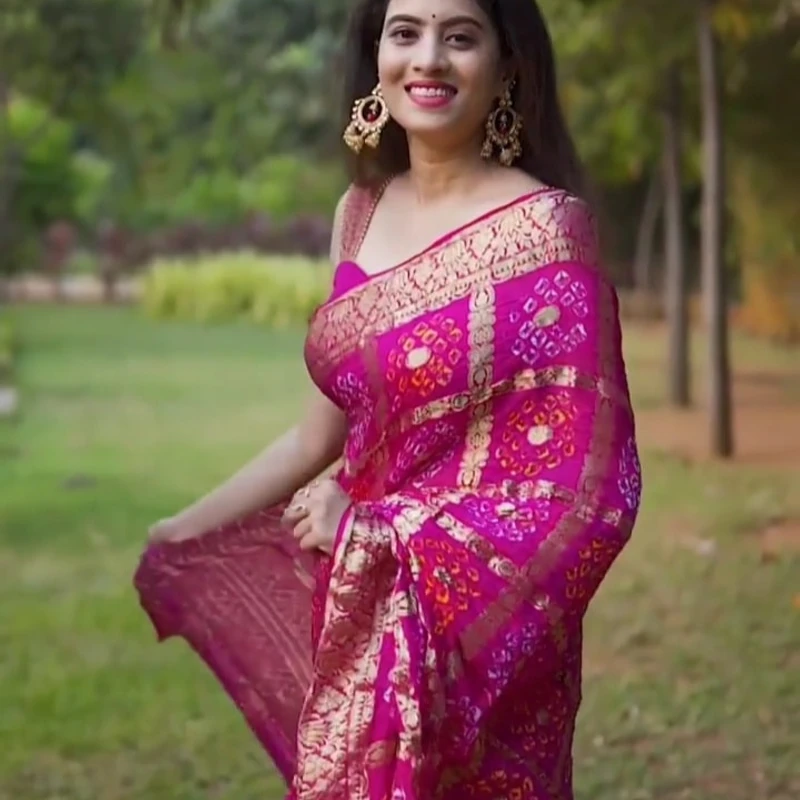 রেশম সিল্ক শাড়ি - 333 - Image 4