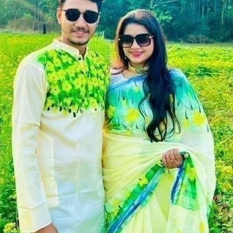 শাড়ি পাঞ্জাবি কাঁপল সেট (174)