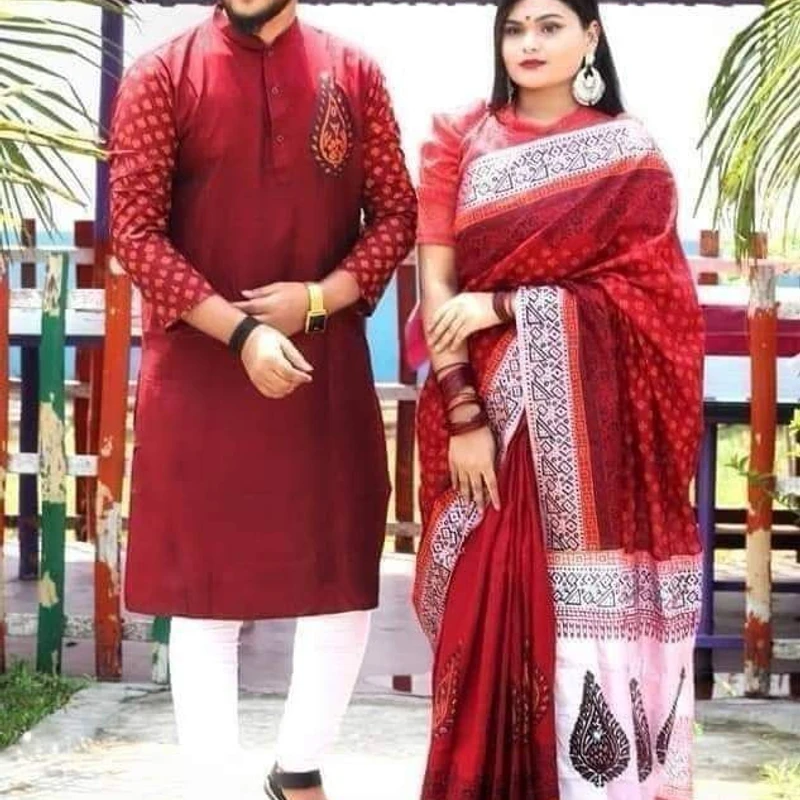 শাড়ি পাঞ্জাবি কাঁপল সেট (117)