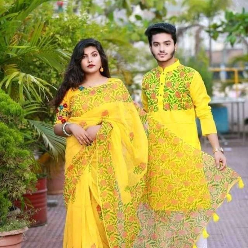 শাড়ি পাঞ্জাবি কাঁপল সেট (112)