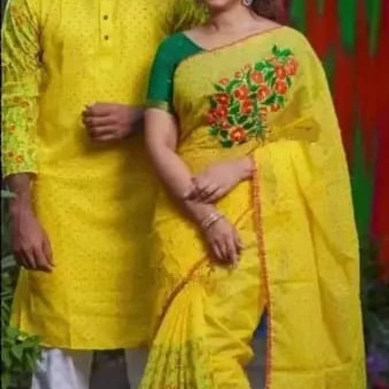 শাড়ি পাঞ্জাবি কাঁপল সেট (129)