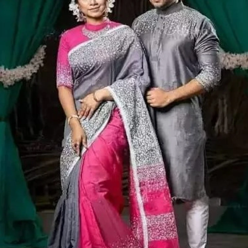 শাড়ি পাঞ্জাবি কাঁপল সেট (114)
