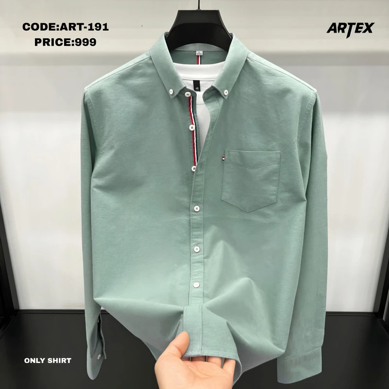 Mint Color Premium Full Sleeve Shirt For Men's ART-191
