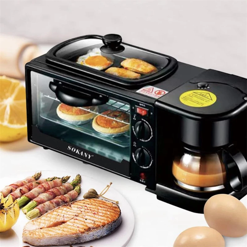 Sokany 3 In1 Breakfast Makers Multi Function Breakfast Machine - SK-145 - Image 3