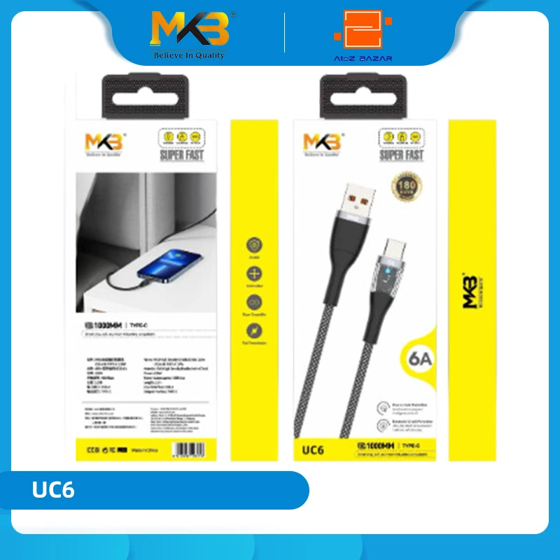 MKB UC6 Braided 6A Type C Cable