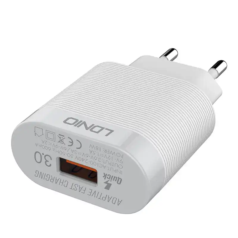 LDNIO 3A Travel Charger with Micro USB Cable EU (A303Q) – White