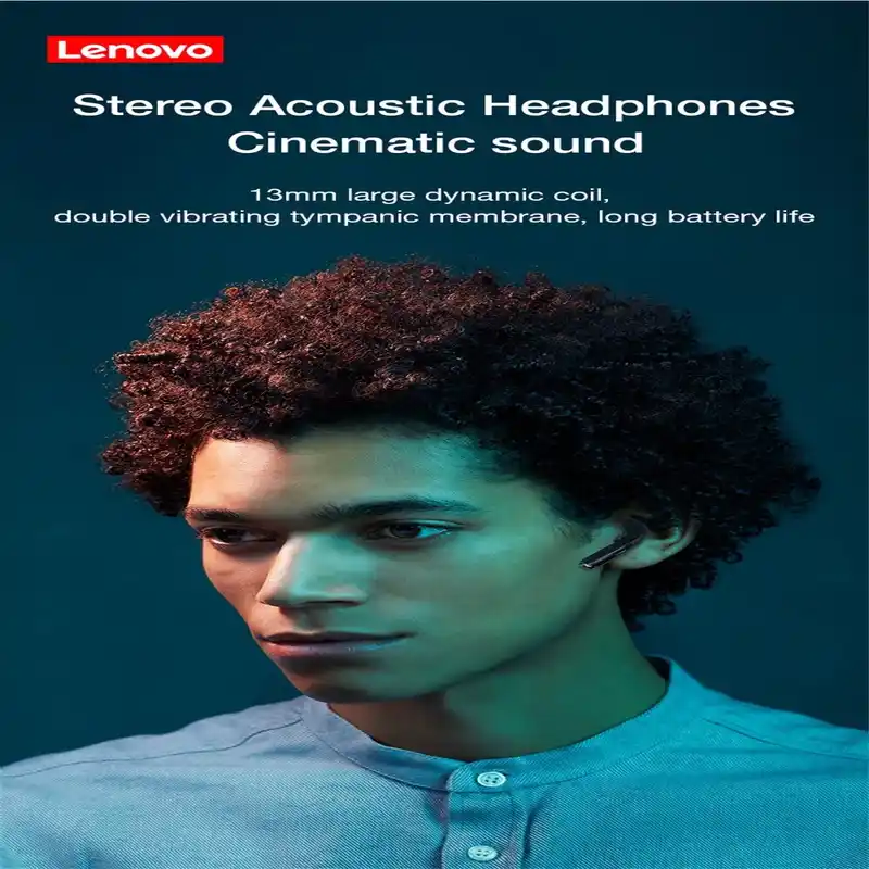 Lenovo HT38 Wireless Bluetooth Earphones Waterproof TWS 9D Stereo Sound Touch Control Low Latency With Mic - Image 6