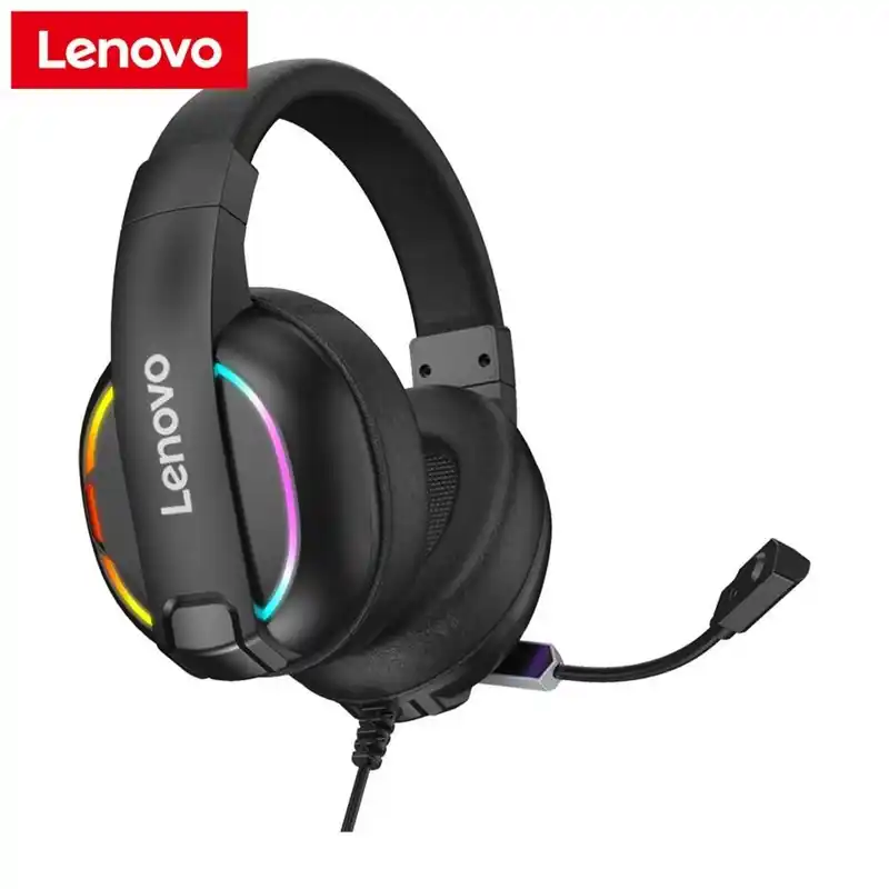 Lenovo HU75 RGB Wired Gaming Headphone HiFi Surround Sound RGB Colorful Light Headphone With Mic - Image 4