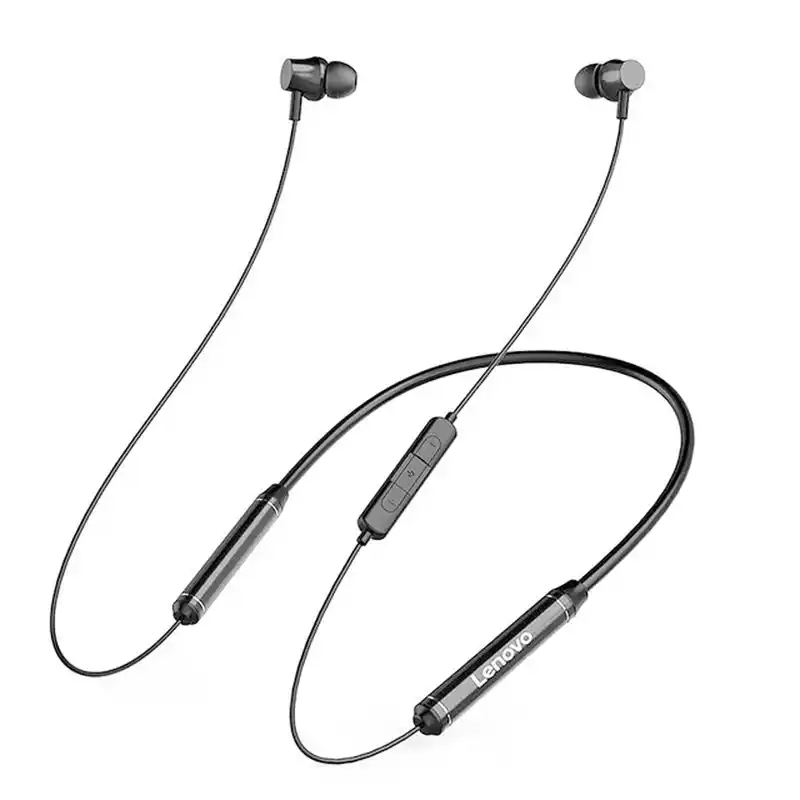 Lenovo QE08 Wireless Bluetooth 5.0 Magnetic Neckband Earbuds Headset IPX5 Waterproof Sport Earbuds Noise Canceling Mic