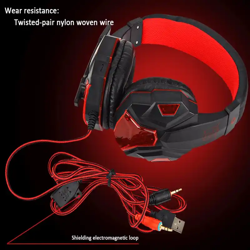 PLEXTONE PC780 Gaming Headphone Over-ear Stereo Bass with Mic for PC Wired Headset with LED Light Computer Earphone Noise Cancel - Image 3