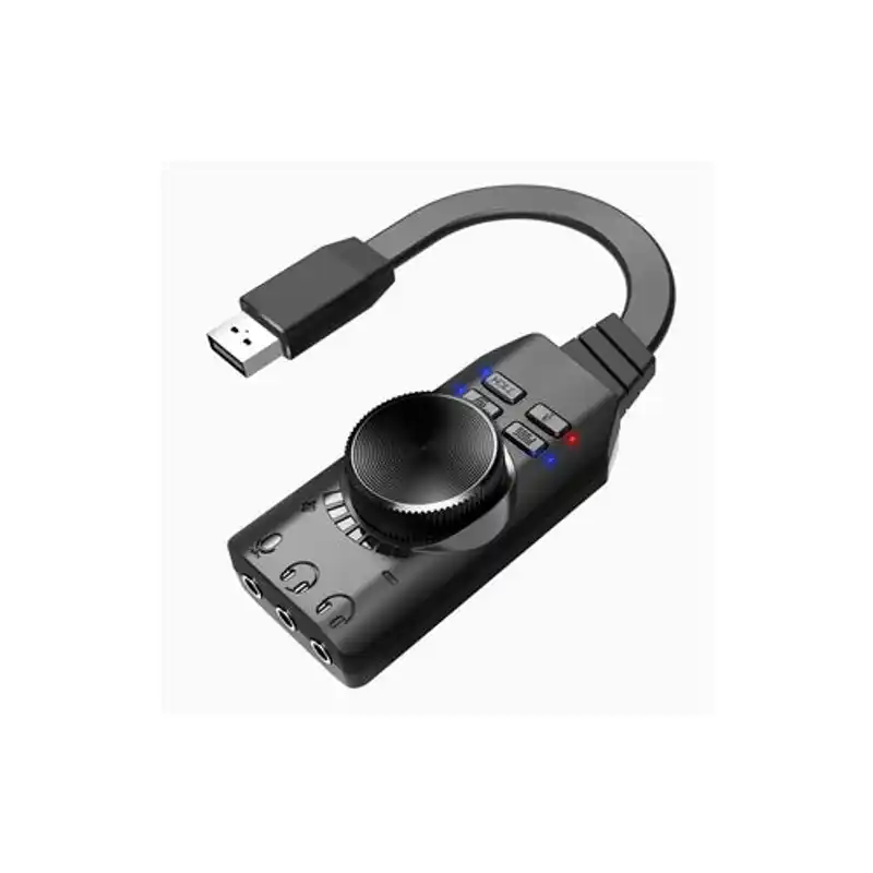 PLEXTONE GS3 Earphone Adapter Virtual 7.1 Channel USB Sound Card - Image 3