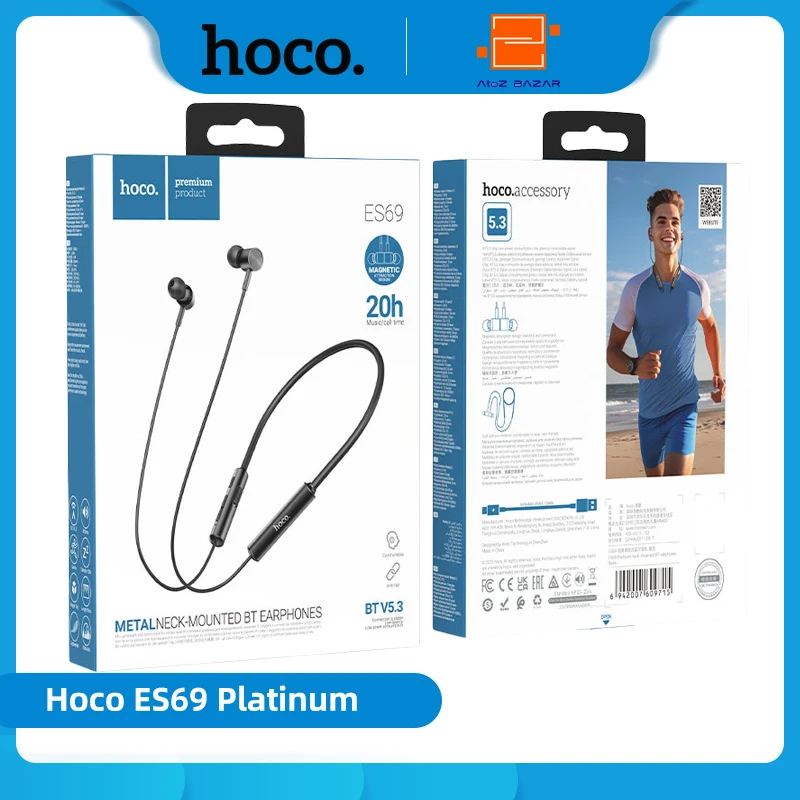 Hoco ES69 Platinum Neckband Headphone