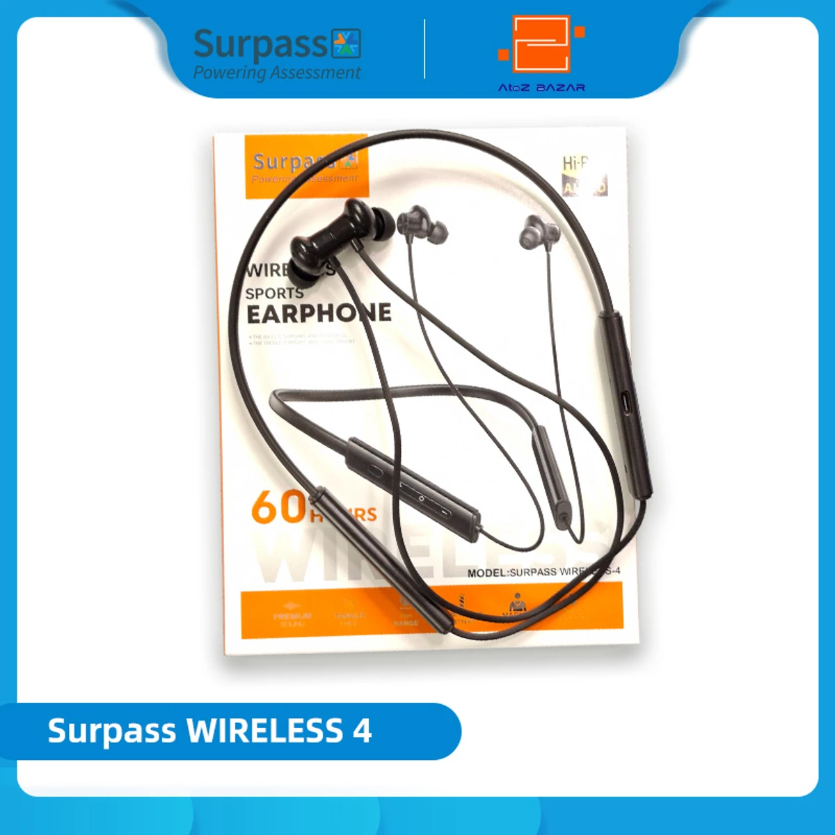 Surpass Wireless-4 Sports Neckband Headphone