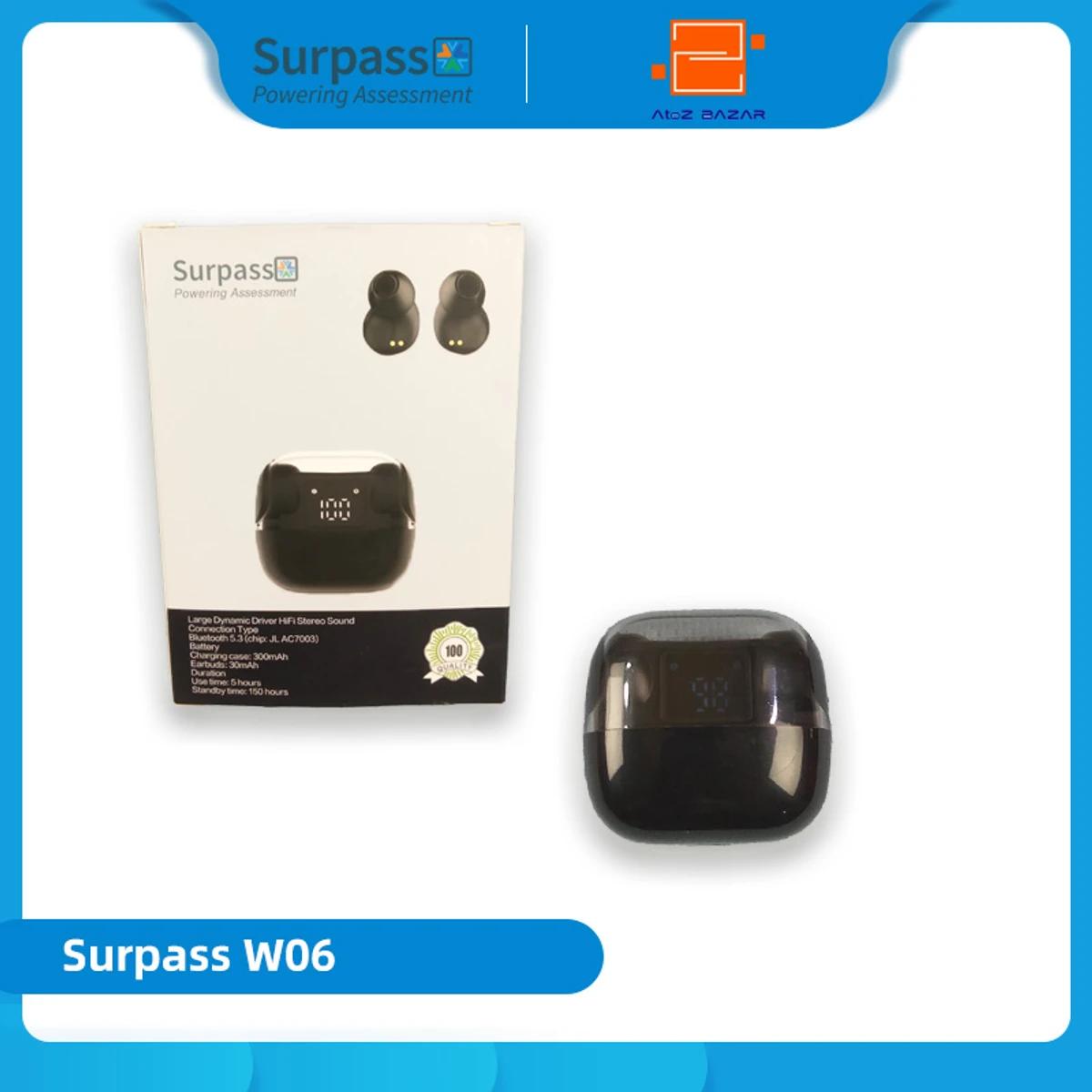 Surpass W06 TWS Wireless Earbuds