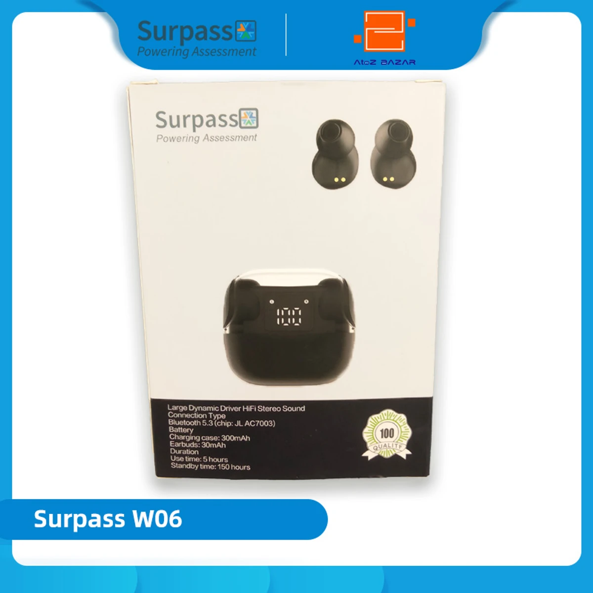 Surpass W06 TWS Wireless Earbuds