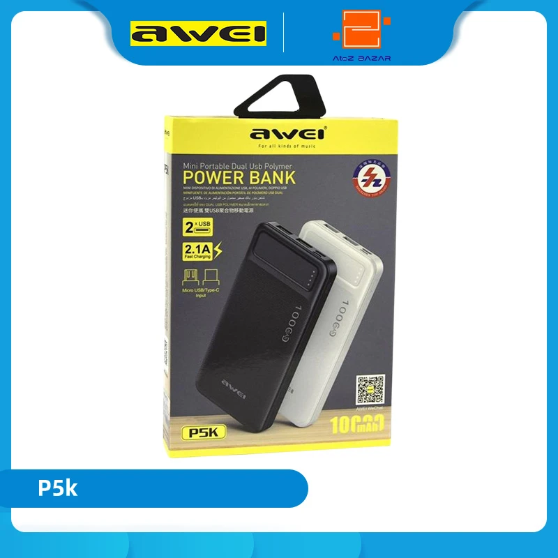 Awei P5k 10000mAh PD Fast Charge Power Bank