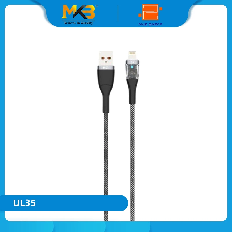 MKB UL35 Braided 3A Lightning Cable