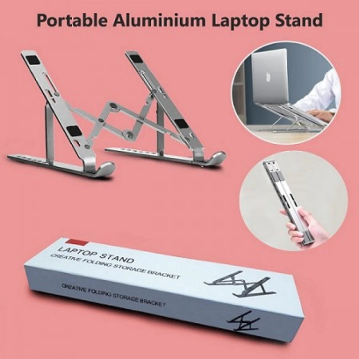 Aluminum Alloy Adjustable Portable Folding Notebook Stand