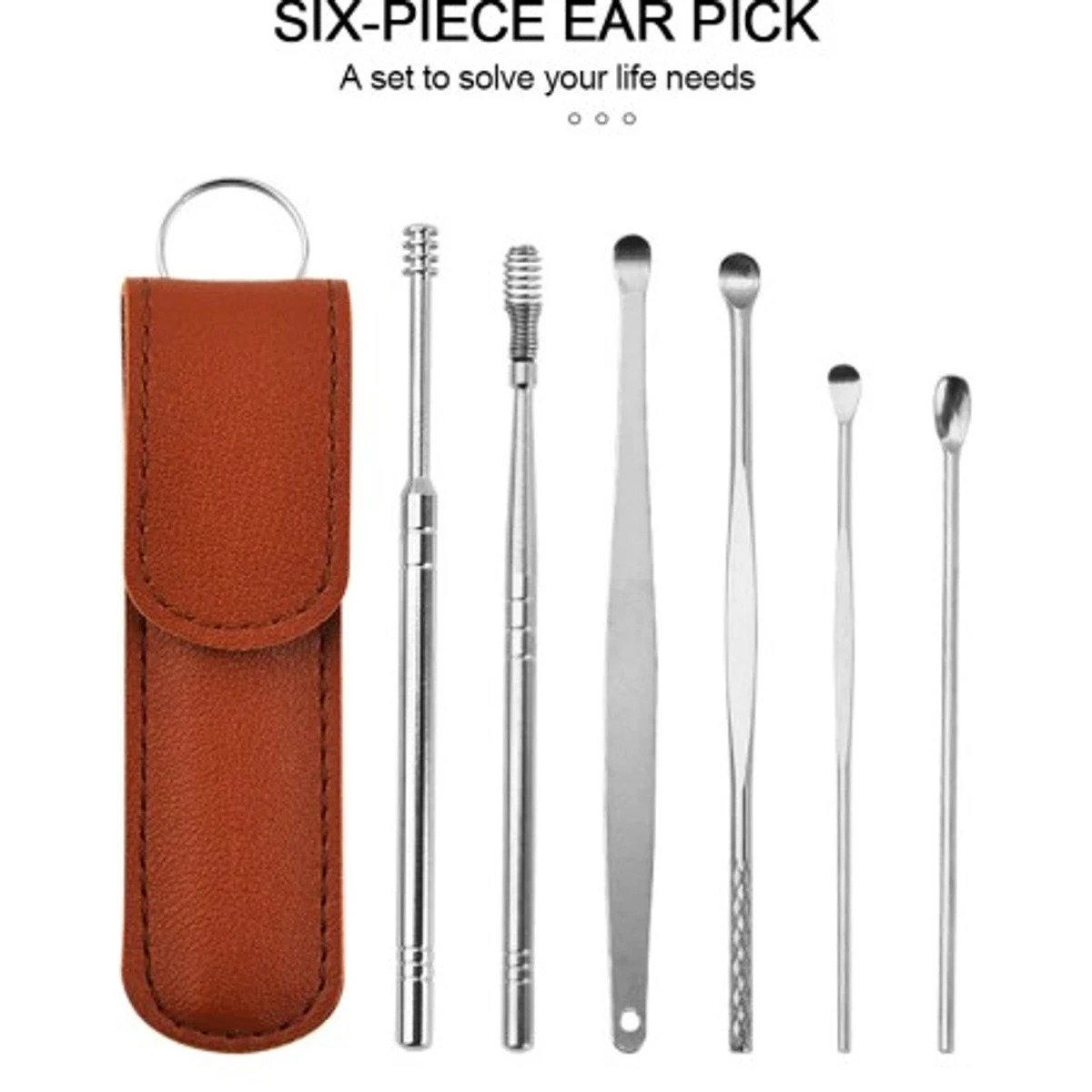 Portable Ear Cleaner Set Earpick Ear Wax Remover Ear Curette Spiral Ear Spoon Ear Cleaning Tools