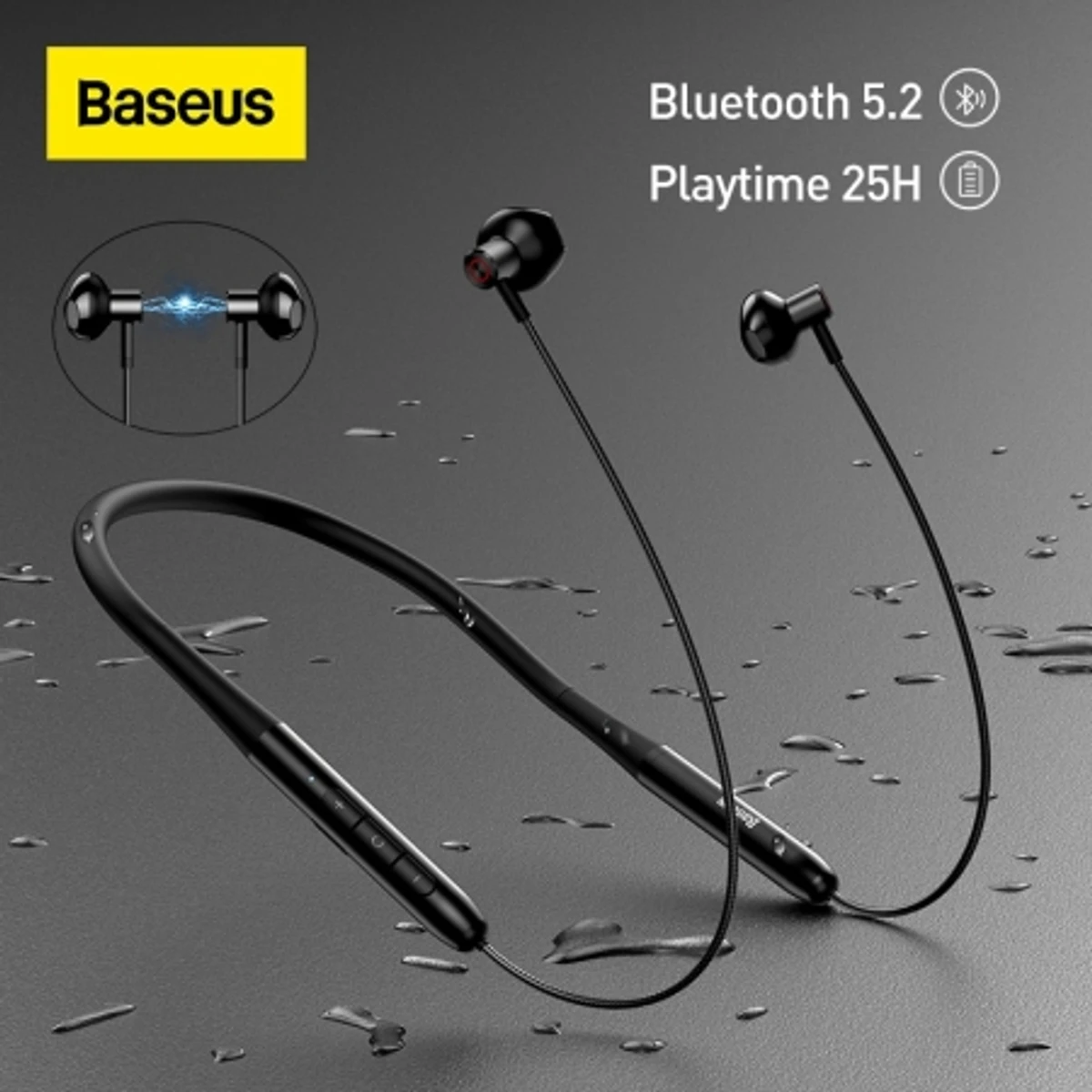 Baseus Bowie P1 Neckband Earphone Bluetooth 5.2 Magnetic Adsorption Wireless Headphone Hanging Neck In-Ear Hifi Music Game Sports Earbud