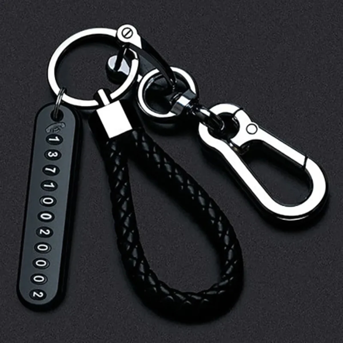 Anti Loss Phone Number Strip Keychain