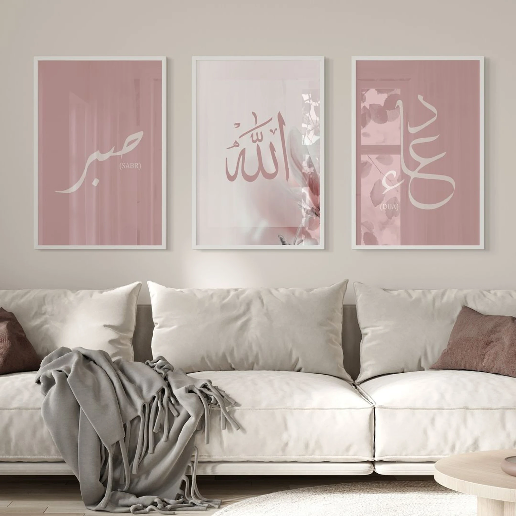 Sabr-Allah SWT-Dua Pink Set