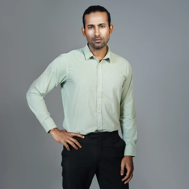 Formal checked shirt J ART-C213 - Image 3