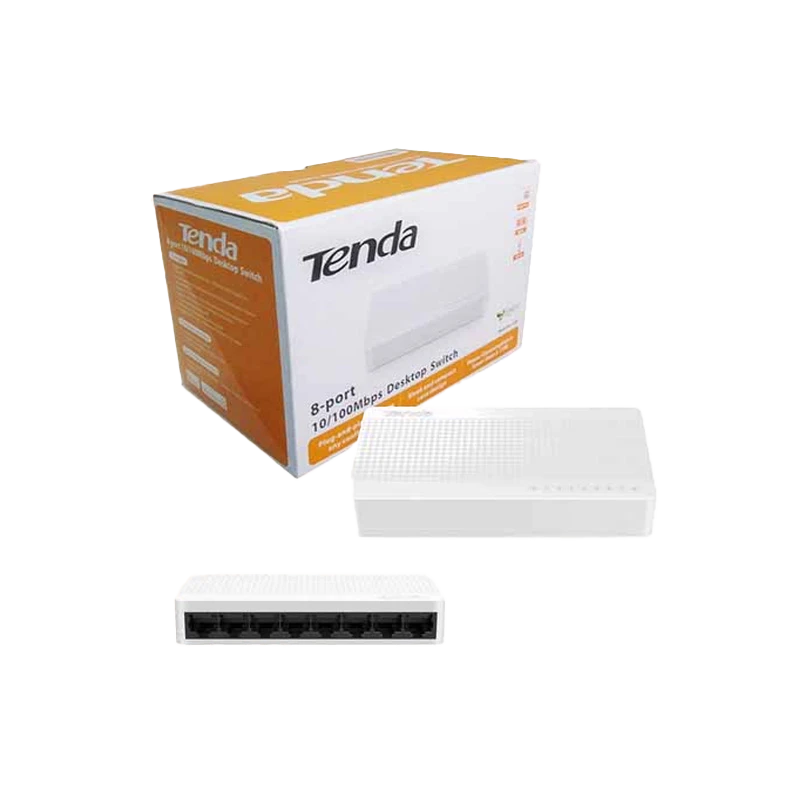 Tenda S108 10/100 8 Port Desktop Switch White - Image 3