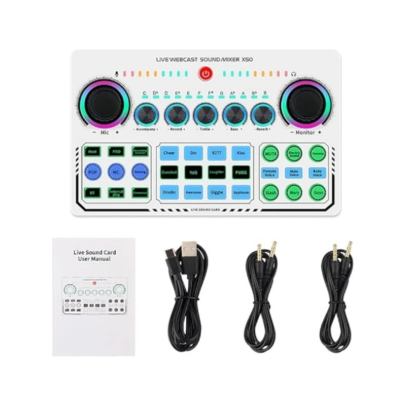 X50 Sound Card Live Webcast Sound Mixer