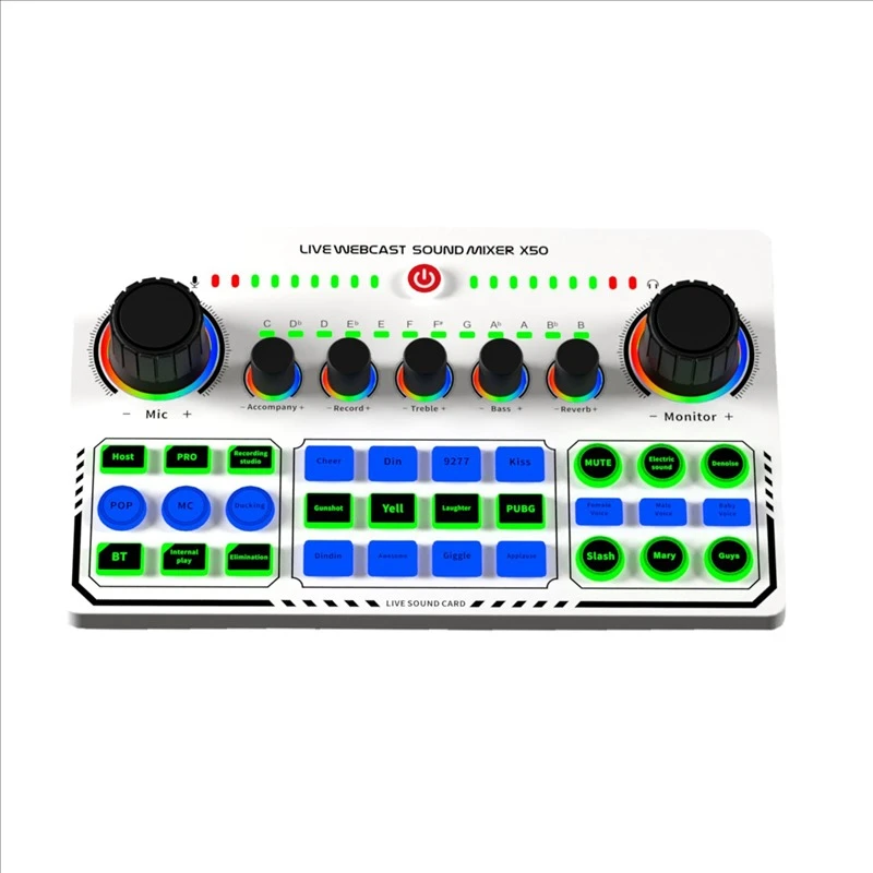 X50 Sound Card Live Webcast Sound Mixer