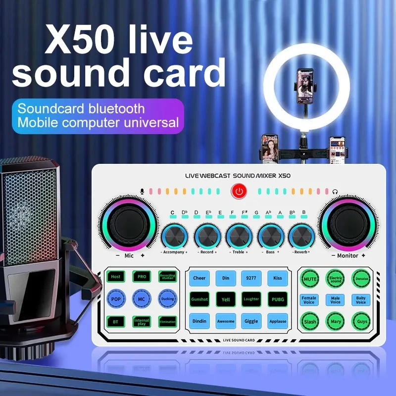 X50 Sound Card Live Webcast Sound Mixer - Image 5