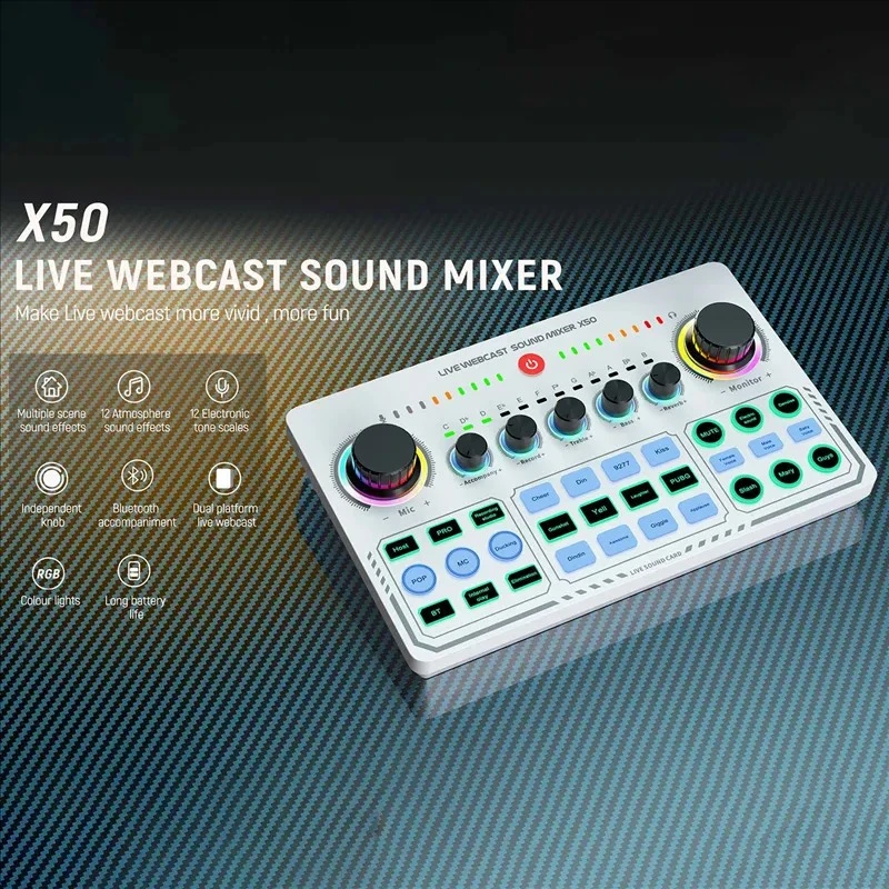 X50 Sound Card Live Webcast Sound Mixer - Image 8