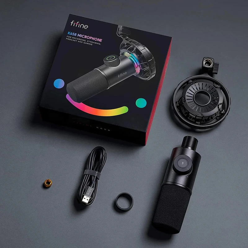 FIFINE K658 USB Dynamic Microphone for PC/Mac/Mobile (Official Product) - Image 5