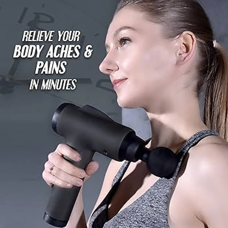 Mini Electric Massage Gun Portable Deep Tissue Massage Gun - Pain Relief USB Rechargeable Body Massager - Image 3