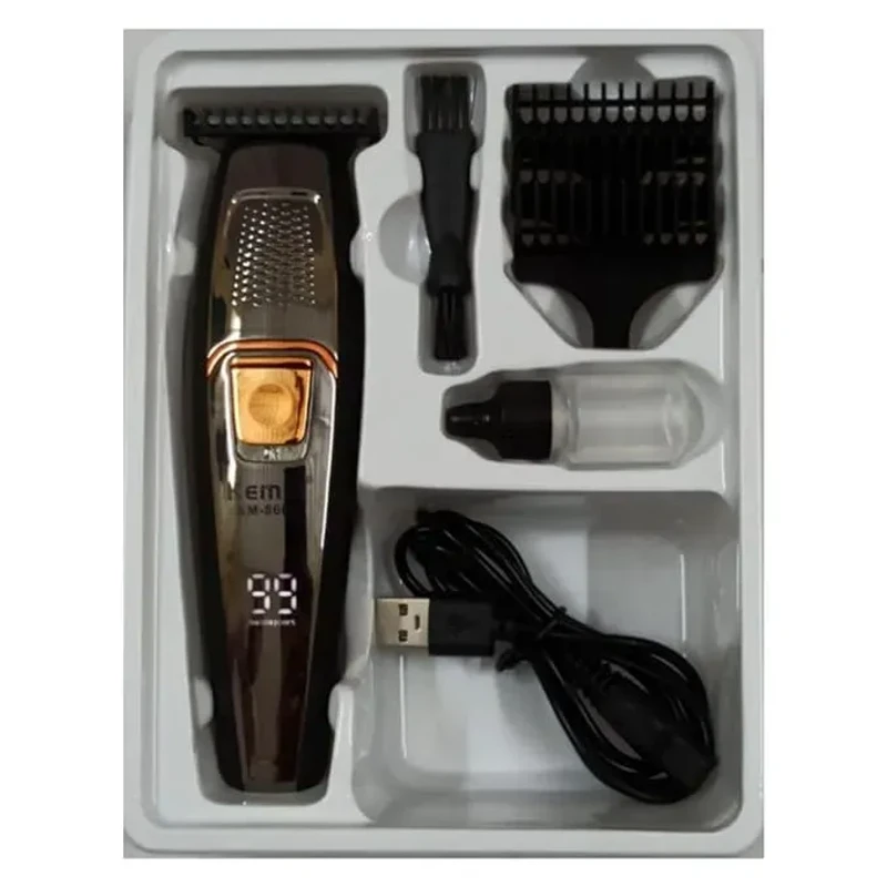 Kemei KM-8602 USB rechargeable hair clipper haircut machine beard trimmer LCD display men' & Women trimmer Avatech