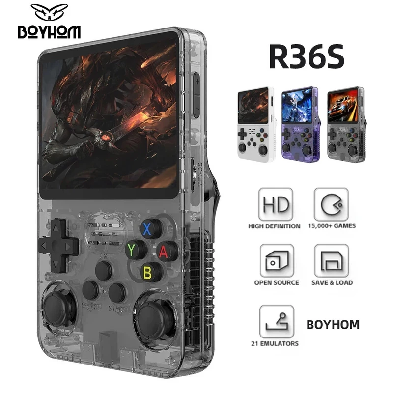 Open Source R36S Retro Handheld Video Game Console Linux System 3.5 Inch IPS Screen Portable Pocket Video Player 64GB 128G Games - Image 3