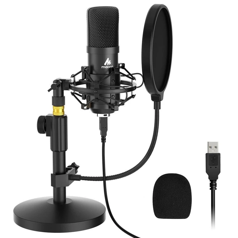 Maono AU-A04 Condenser Microphone Boom Arm Bundle Plug and Play
