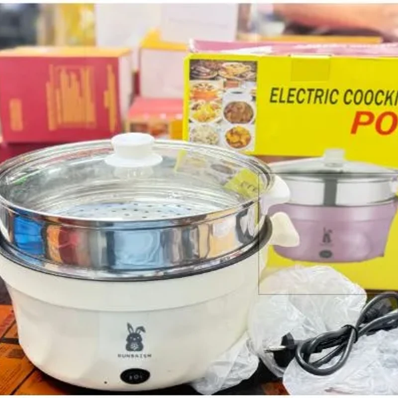 Big Multi Cooker Runbaisen 4.5 L Electric Pot 1200 Watt marbel Cooting 1-5 People Cooking Easily Smart Pen - Image 3