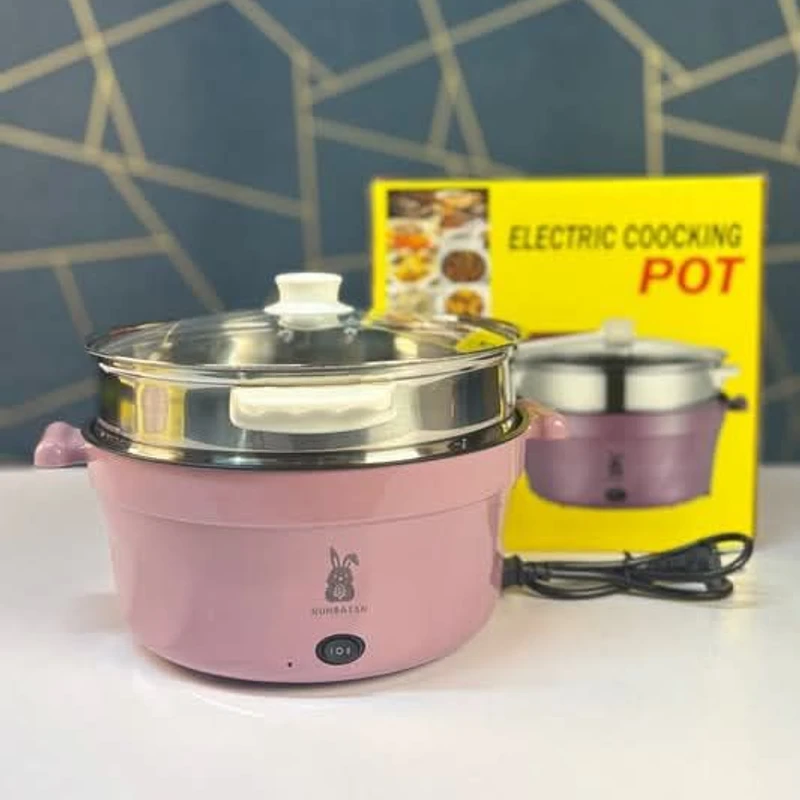 Big Multi Cooker Runbaisen 4.5 L Electric Pot 1200 Watt marbel Cooting 1-5 People Cooking Easily Smart Pen