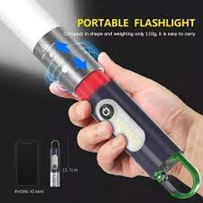 Multifunctional LED Flashlight XST-836 Work Light USB Rechargeable Camping Fishing Lantern Waterproof Zoom Torch - Image 3