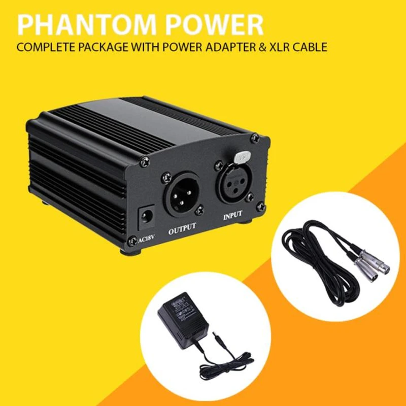 Phantom Power Supply For Condenser Microphone- (48V, 1-Channel)