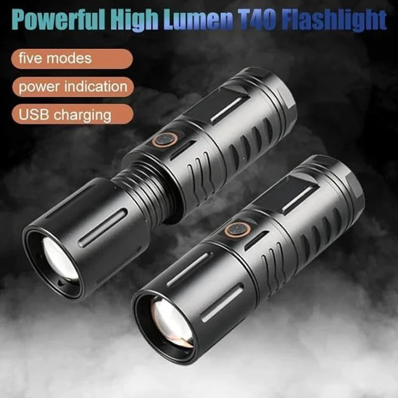 Super power With Power bank USB Rechargeable Emergency LED Torch Ligh