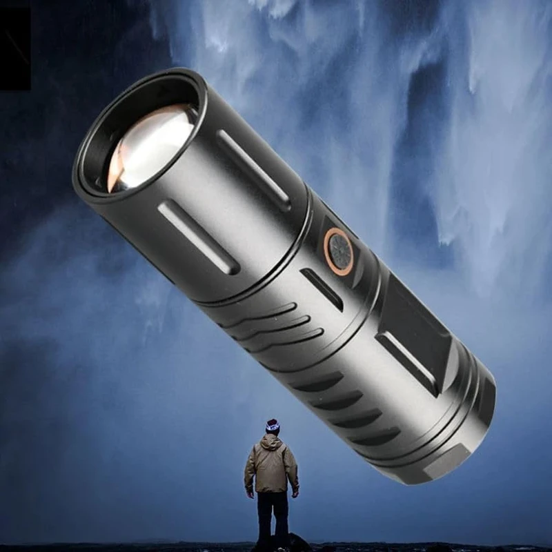 Super power With Power bank USB Rechargeable Emergency LED Torch Ligh - Image 3