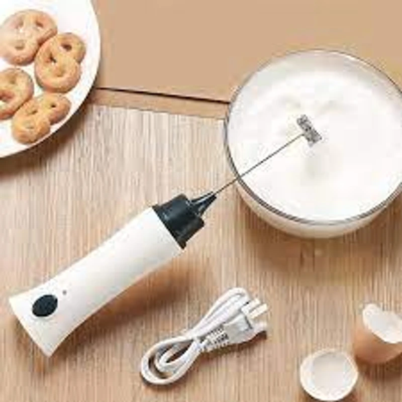 Handheld Rechargeable Liquid Mixer – Coffee Frother & Juice Maker (White) - Image 3