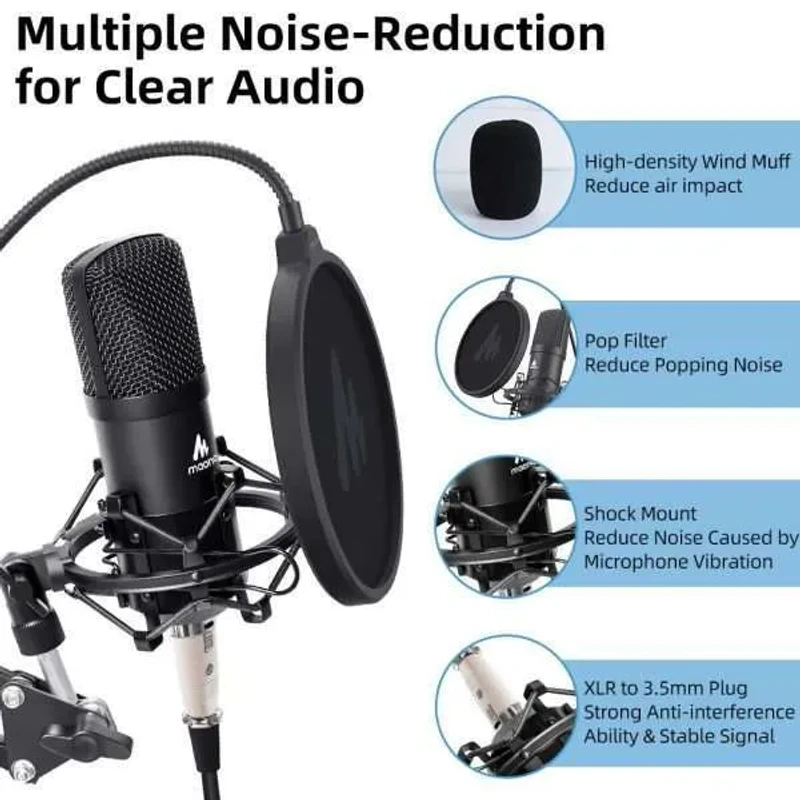Maono AU-A03 Professional Condenser Studio Microphone Kit - Image 5